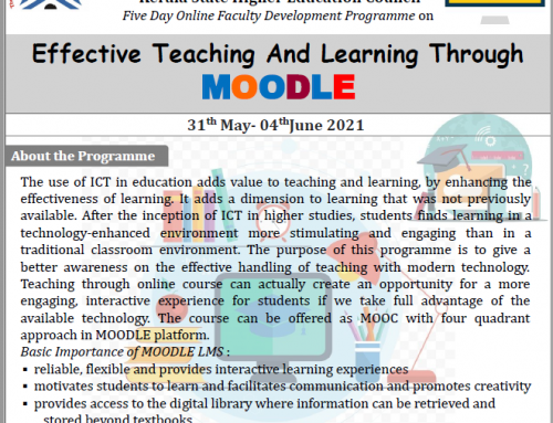 Effective Teaching And Learning Through MOODLE