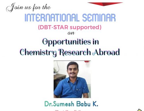 International Webinar on Opportunities in Chemistry Research