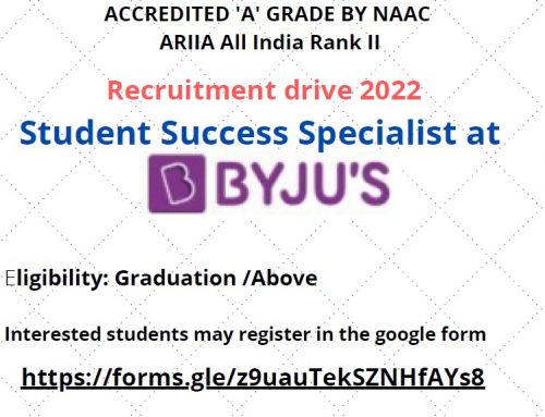 Recruitment drive 2022 Student Success Specialist at BYJU’S
