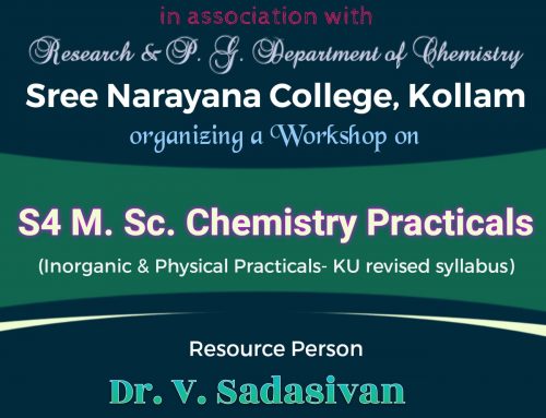 Workshop on S4 M.Sc.Chemistry Practicals