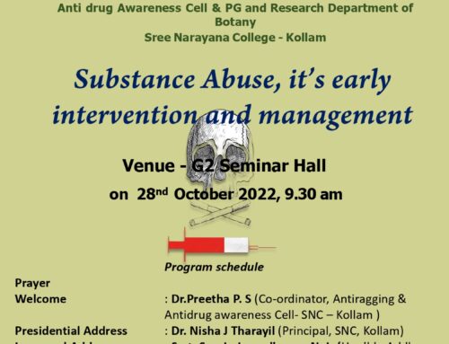 Substance Abuse, its early intervention and management