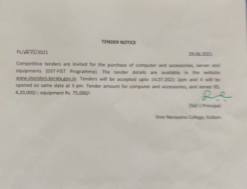 Competitive tenders are invited for the purchase of computer and accessories, server and equipments (DST-FIST Programme)