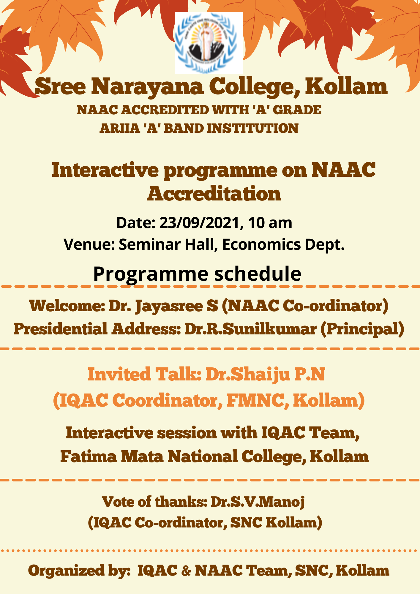 Interactive programme on NAAC accreditation
