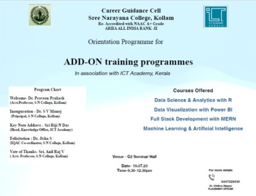 Orientation for Add On Training Programmes