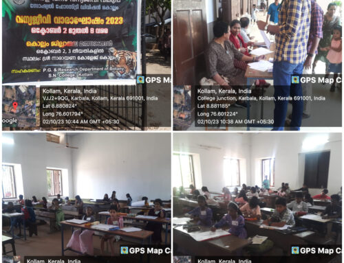 Wildlife week celebrations 2023 Organised by Department of Forests & Wildlife, Social forestry wing Kollam, Government of Kerala in association with Department of Botany