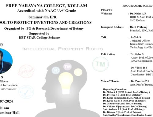 Seminar on “Tools to Protect Inventions and Creations” Supported by DBT STAR College Scheme